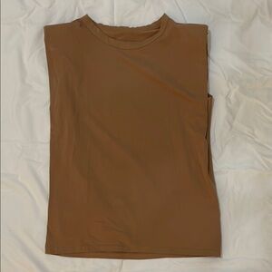 Brown Sleeveless Top